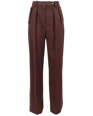 Elisabetta Franchi Straight Trousers - Marron