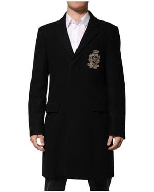 Dolce & Gabbana Single-Breasted Coats - Black