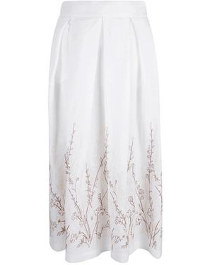 Eleventy Midi Skirts - Bianco