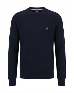 HUGO Round-Neck Knitwear - Blue