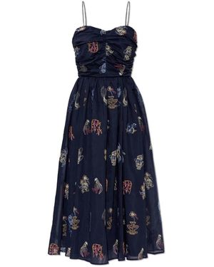 Munthe Kleedjes ,Blauw ,Leer Nova Dress