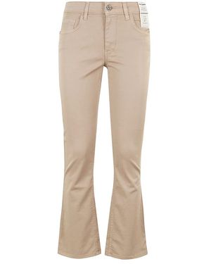 Re-hash Broeken ,Bruin ,Katoen Nude Flared Jeans Met Medium Taille - Naturel