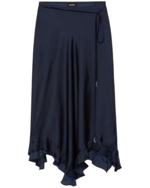 Zadig & Voltaire Jeto Satin Skirt - Blau