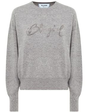 Blugirl Blumarine Round-Neck Knitwear - Grigio