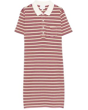 A.P.C. Kleedjes ,Rood ,Katoen Rayé Polo Jurk - Roze