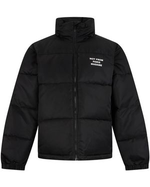 Drole de Monsieur Jassen ,Zwart ,Slogan Puffer Jacket