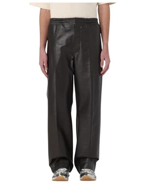 Bottega Veneta Leather Trousers - Nero