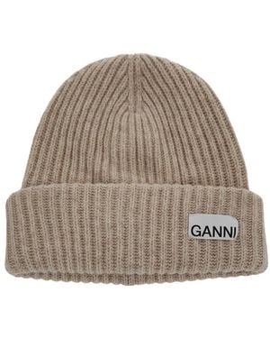 Ganni Beanies - Brown