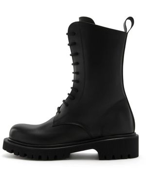 Isabel Bernard Schoenen ,Zwart ,Leer Vendome Myrthe Kalfsleer Veterlaarzen