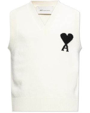 Ami Paris Wool Vest - Wit