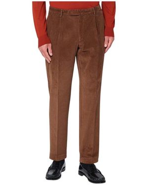Santaniello Slim-Fit Trousers - Brown