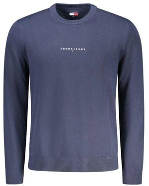 Tommy Hilfiger Truien & Vesten ,Blauw ,Katoen Crew Neck Sweater