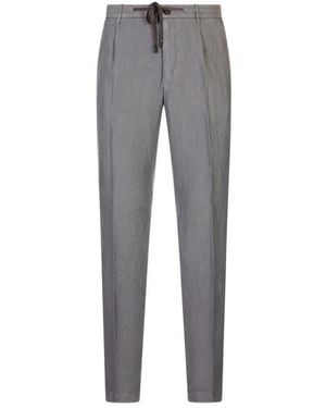 Peserico Slim-Fit Trousers - Grey