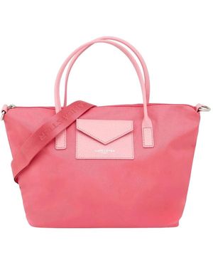 Lancaster Tassen ,Roze ,Nylon Roze Canvas Smart Kba Tas