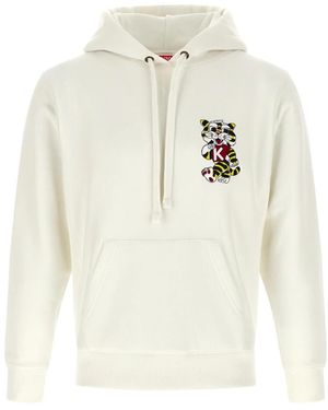 KENZO Wild Tiger Geborduurde Hoodie - Wit