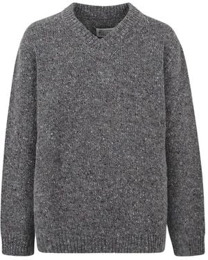 Maison Margiela V-Neck Knitwear - Grigio