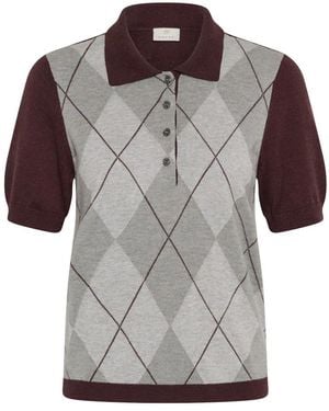 Kaffe 109508 Gebreide Trui Met Ronde Hals - Paars