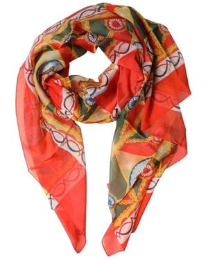 Dolce & Gabbana Bedruckter Seidenschal - Rot