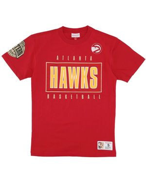 Mitchell & Ness Fitness ,Rood ,Katoen Nba Team Og 2.0 Premium Vintage Logo Tee