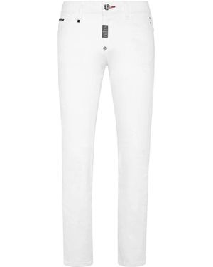 Philipp Plein Straight Supreme Fit Jeans Basic - Weiß
