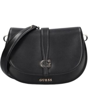 Guess Carrie Flap Schultertasche - Schwarz