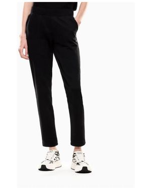 EA7 Logo Series Katoenmix Broek - Zwart