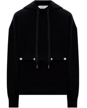 Sportmax Hoodies & Sweatvesten ,Zwart ,Hoodies