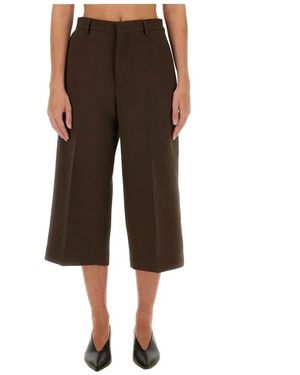 Ami Paris Weitgeschnittene Cropped-Hose - Braun