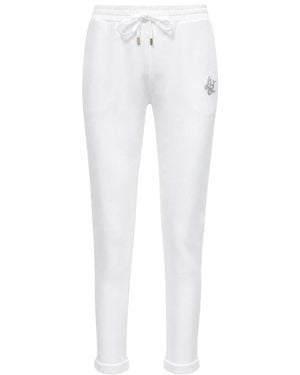 Liu Jo Broeken ,Wit ,Polyester Pant Jersey Lungo