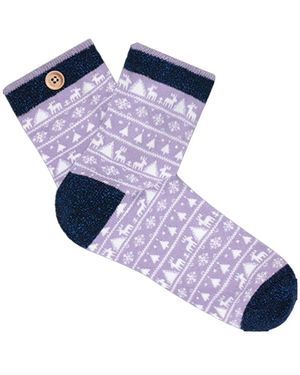 Cabaïa Gemusterte Socken - Blau