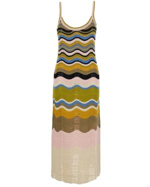 La DoubleJ Chevron Sundress - Metallic