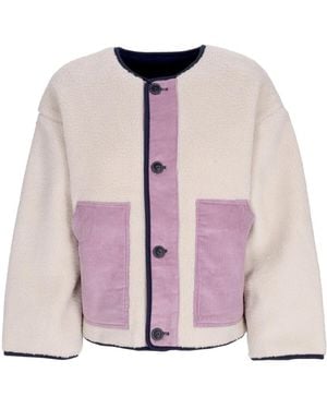 Element Teddybeer Augusta Pile Fleecejack Naturel - Paars