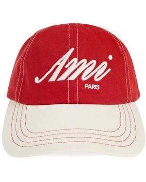 Ami Paris Logo Cap - Rot