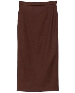 Max Mara Rokken ,Bruin ,Wol Scarabo Midi Rok