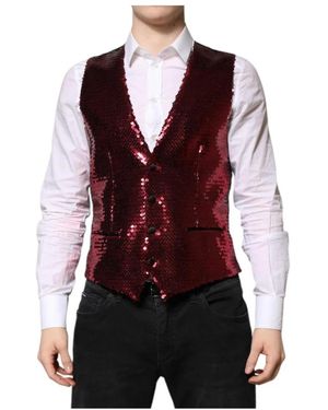 Dolce & Gabbana Suit Vests - Red