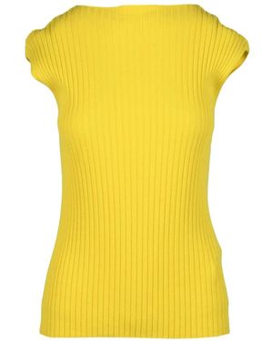 Sportmax Round-Neck Knitwear - Yellow