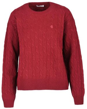 Ballantyne Truien & Vesten ,Rood ,Wol Wol Crew Neck Pullover Sweater