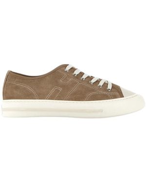 Hogan Schoenen ,Leer Sneakers - Bruin