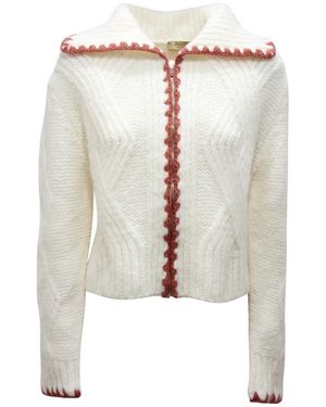 PHO® Firenze Truien & Vesten ,Wit ,Wol 4322086 Bivory Makeup Cardigan