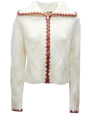 PHO® Firenze Truien & Vesten ,Wit ,Wol 4322086 Bivory Makeup Cardigan