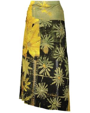 Desigual Julieta Langes Gemustertes Kleid - Grün