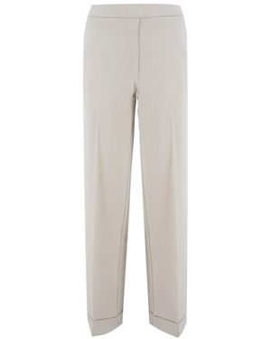 Le Tricot Perugia Straight Trousers - Gris