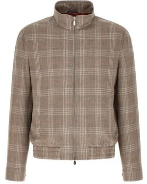 Brunello Cucinelli Bomber Jackets - Grey