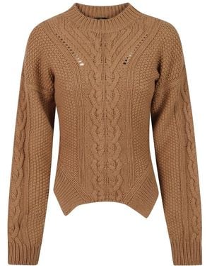 Dondup Round-Neck Knitwear - Marron
