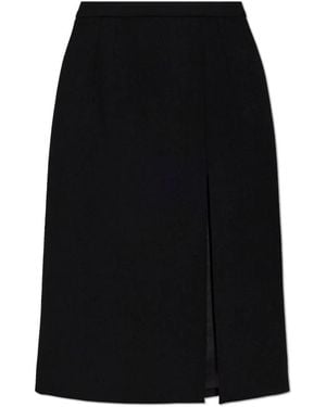 Dolce & Gabbana Wollrock Mit Schlitz - Schwarz