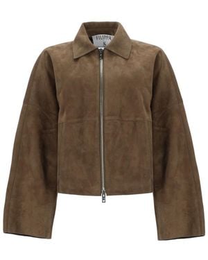 Filippa K Suede Coach Jacket - Grün