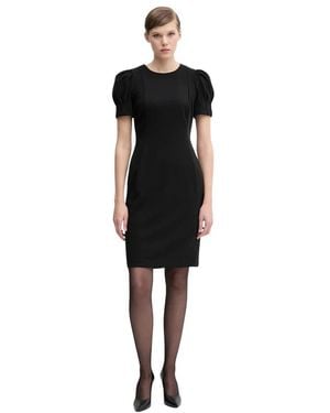 DKNY Kleedjes ,Zwart ,Leer Mini Jurk