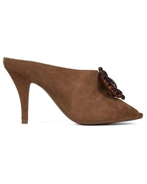 Jeffrey Campbell Heeled Mules - Brown