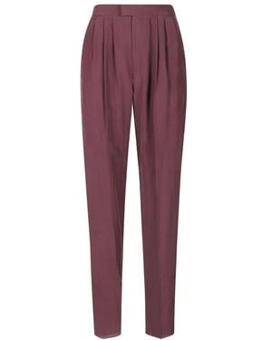Saint Laurent Broeken ,Paars ,Tapered Broeken - Rood