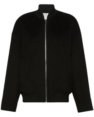 Max Mara Bomber Aus Reiner Schurwolle Double - Schwarz